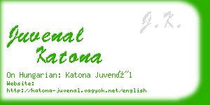 juvenal katona business card